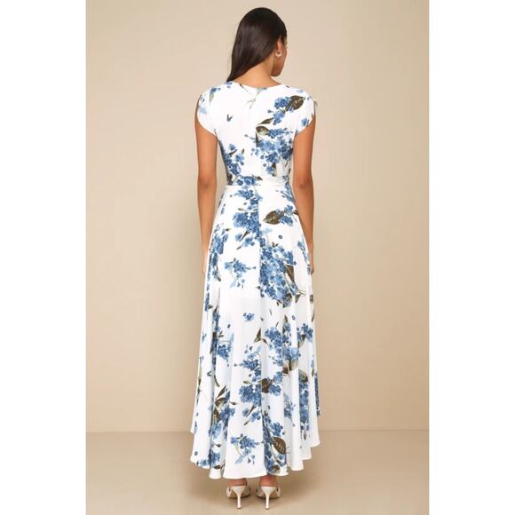 NWT Lulus French Countryside White Floral Print Hi-Low Dress Asymmetrical Sz XS - Picture 3 of 8